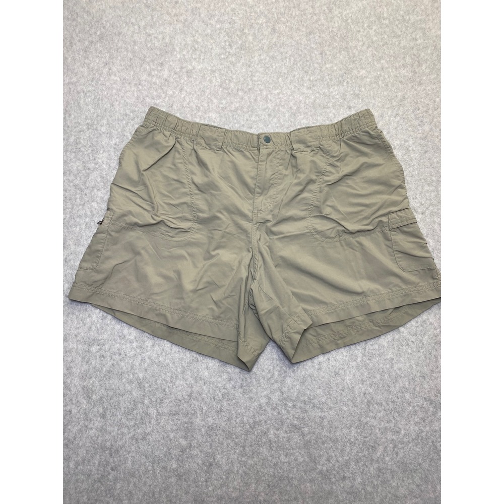 Columbia Womens XL Sage Green Cargo Hiking Shorts Elastic Waist Outdoor Trekking